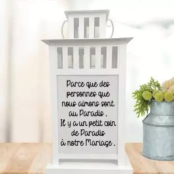 Французские наклейки-фонарики, виниловые наклейки на свадьбу, украшение, виниловая наклейка «мысль, брак, смерть», мемориальная наклейка-фонарь M Height of 18cm серый