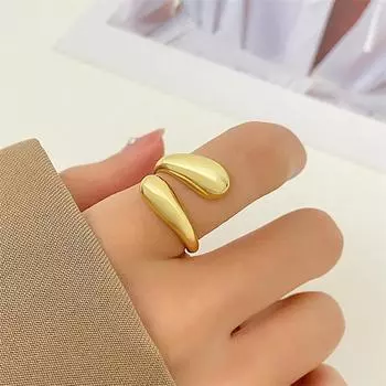 Французские открытые кольца нестандартного темперамента для женщин, винтажные металлические регулируемые кольца для пар в стиле панк, тренд 2023, изящные ювелирные аксессуары