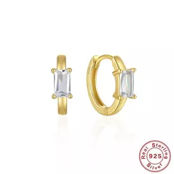 Французские Простые Модные Серьги-пусеты S925 из серебра, Темпераментные, Высококлассная Легкая Роскошь, Цветные Сокровища, Неправильные Серьги-кольца 925 Silver