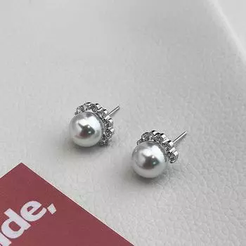 Французские ретро элегантные темпераментные жемчужные серьги легкие роскошные нишевые высококачественные серьги для женщин