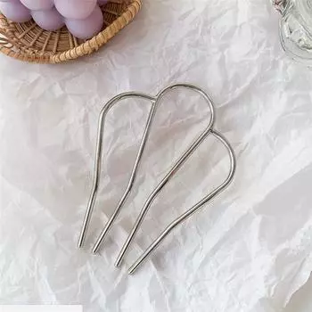 Французские ретро аксессуары для волос-пучка Элегантные гребни-заколки для волос с жемчужными цветами Женские повседневные U-образные шпильки Женская сплавная заколка для волос Подарок