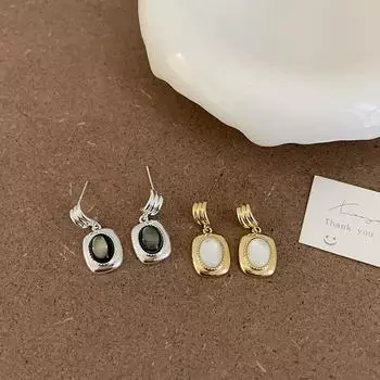 Французские ретро геометрические металлические серьги-гвоздики Fritillary для женщин, легкие, роскошные, элегантные, темпераментные, уникальные, модные, универсальные серьги-уши