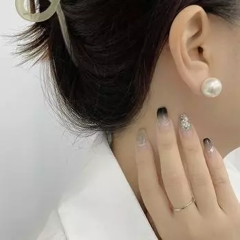 Французские ретро-серьги с жемчугом Блогерские жемчужные серьги с милым темпераментом