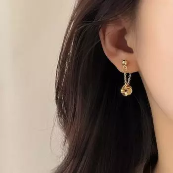 Французские ретро-серьги высокого класса: Изысканный, универсальный, легкий роскошный дизайн для женщин