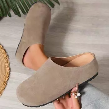 Французские ретро-туфли Boken женские весенние и осенние новые мягкие подошвы повседневные универсальные внутренние увеличивающие рост повседневные полутапочки 36 верблюд