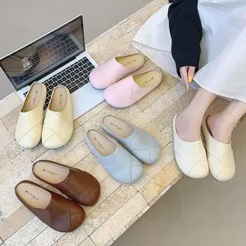 Французские ретро-туфли на мягкой подошве для женщин, новые весенне-летние туфли 2025 года с неглубокой горловиной и плоской подошвой, с юбками, туфли Doudou 35 коричневый