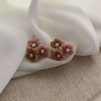 Французские ретро уникальные цветные серьги-гвоздики Dopamine Flower Color универсальные серьги Sweet Temperament для женщин