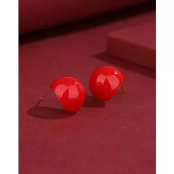 Французские серьги в стиле ретро, женские нишевые серьги с красным капающим маслом Doudou, высококачественные трансграничные серьги