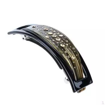 Французские толстые заколки для волос со стразами, заколка, автоматическая шпилька, подарки - черный