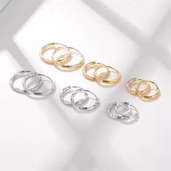 Французские винтажные спиральные серьги из жареного теста