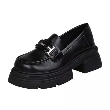 Французские винтажные туфли Мэри Джейн на платформе из маленькой кожи, женские, новые летние, универсальные, для юбки, на блочном каблуке, D16 35