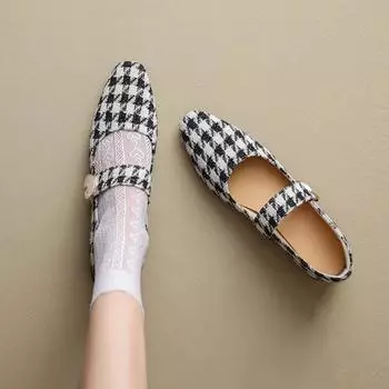 Французские винтажные женские туфли Мэри Джейн 2024 года, осень, новые, квадратные, простые, с неглубоким носком, одинарные, вулканизированные, Zapatos Mujer 35 абрикосовый