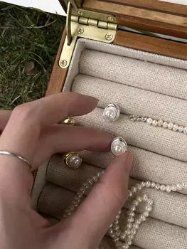 Французские жемчужные серьги-гвоздики женские простые противомоскитные спирали дисковые ушные клипсы нишевые универсальные без пирсинга ушей серебряные иглы 925 пробы ежедневные украшения 925 silver needles