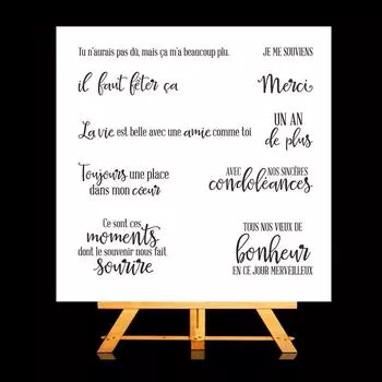 Французский алфавит DIY силиконовый прозрачный штамп клейкая печать тиснение альбом декор