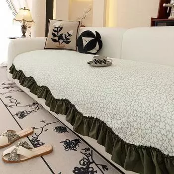 Французский антикварный диван с юбкой, подушка, 2025 новый стиль, легкая роскошь, высокий класс, прямой ряд, чехол на четыре сезона 90x90cm