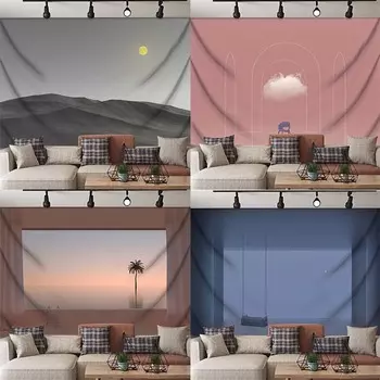 Французский архитектурный креативный декор Подвесная ткань Украшение для стен дома Гобелен Спальня Гостиная Гобелен 100x75cm