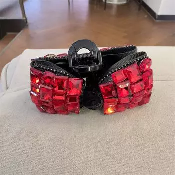 Французский блестящий бриллиантовый бант средний зажим интернет-знаменитость девушка заколка для волос сзади хвост аксессуары для волос Hair Claws