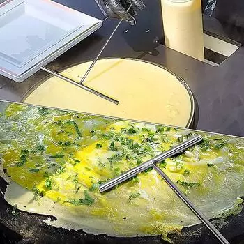 Французский блинный спредер для намазывания блинов, как тесто, инструменты для выпечки, кухонный инструмент серебряный