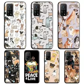 Французский бульдог Бигль Собаки Узор Для Xiaomi Mi 12 Pro Mi 11 Lite Mi 11T 10T Pro Coque Для POCO X3 Pro X4 GT M4 M3 F3 Чехол Mi 9T (9T Pro)