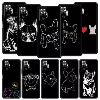 Французский бульдог для Xiaomi Redmi Note 12 5G чехол для телефона 10C 10 11 9 8 Pro Plus 9S 7 8T 9T 9A 8A 9C K50 K40 игровой силиконовый чехол Redmi Note 12 4G