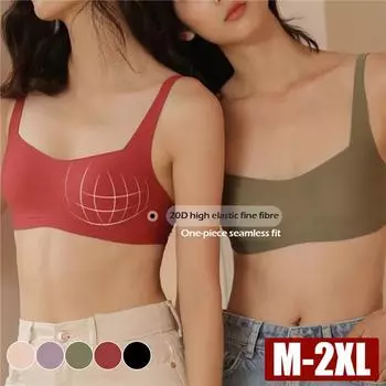 Французский бюстгальтер с квадратным вырезом в желейные полоски, мягкая поддержка, без стального кольца, без следов, тонкое нижнее белье, женский удобный бюстгальтер M бежевый