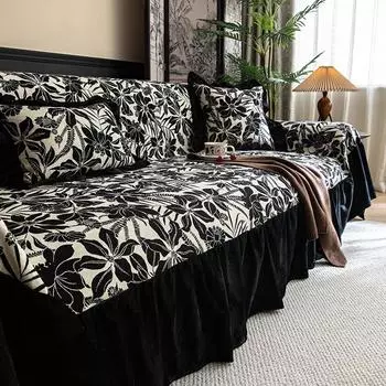 Французский Чехол для Дивана Полный Комплект Универсальный Натяжной Чехол Защита Мебели Для Защиты Подушек Дивана И Спинки Pillowcase