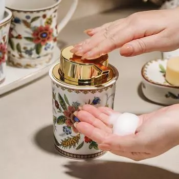 Французский цветок пенящаяся эмульсия бутылка гель для душа дезинфицирующее средство для рук пенящийся пресс ванная комната подбутылка очищающее средство для лица пенящееся устройство 250ml