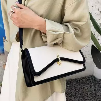 Французский дизайн Niche, контрастный цвет, универсальная сумка через плечо для женщин, новые легкие, роскошные, модные, квадратные сумки, текстура, сумка через плечо (20cm<Max Length<30cm)