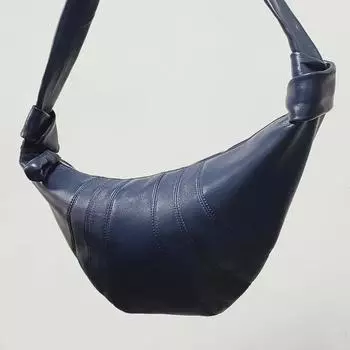 Французский дизайнер, кожа ягненка, сумка-мессенджер Croissant Dumpling для женщин