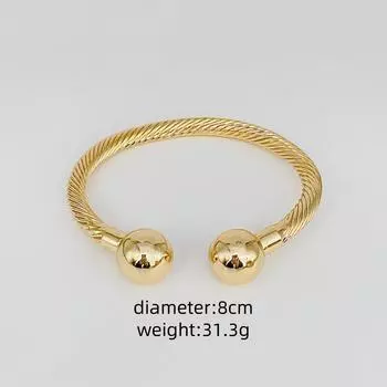 Французский хит продаж ретро открывающийся золотой круглый бисерный браслет с закрученной нитью открывающийся регулируемый простой браслет ретро браслет золотой
