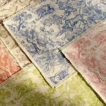 Французский хлопковый льняной коврик для еды Водонепроницаемый теплоизоляционный коврик для кофейной чашки Кухонный коврик Декоративный тканевый коврик для посуды Подставка для еды 29x43 cm