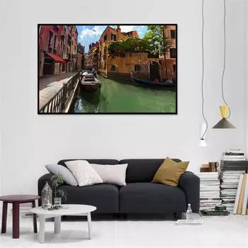 Французский художник Абстрактная живопись Красочные цветы Пейзаж Британская дорога Венеция Настенные картины для гостиной Домашнее украшение 21cm30cm NoFrame