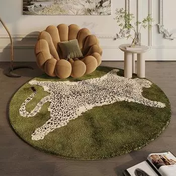 Французский ковер Круглый ковер Гардероб Спальня Прикроватный ковер Ковер Журнальный столик Напольный коврик Гостиная 60*60cm