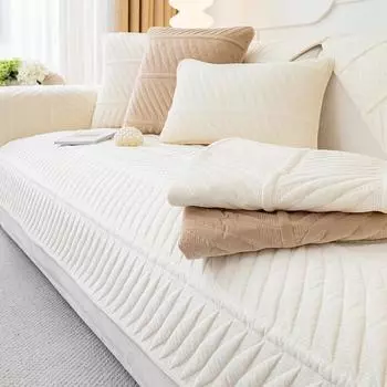 Французский кремовый стиль плюшевая противоскользящая подушка для сиденья зимний утолщенный теплый чехол для дивана ткань 70x70cm темно-серого