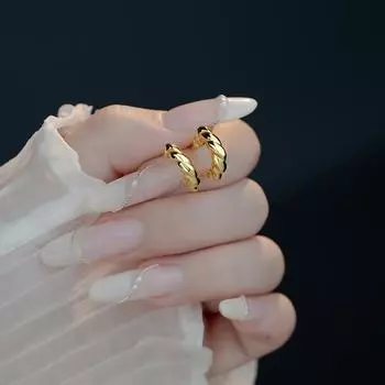 Французский легкий роскошный круассан серьги-пряжки женственность пригородные серьги серьги