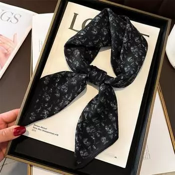 Французский легкий роскошный шарф высокого класса, шейный платок 65 65 см, тонкий модный универсальный бархатный шарф из хлопка и льна для женщин 65X65cm (1-3cm error)