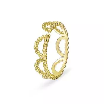 Французский маленький свежий браслет из нержавеющей стали с золотым покрытием, простое открытие, регулируемое тонкое ажурное кольцо из титановой стали Opening adjustable