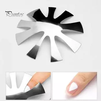 Французский маникюр, дизайн ногтей, акриловая пластина для стрижки ногтей из нержавеющей стали, модульная пластина для резки ногтей серебряный