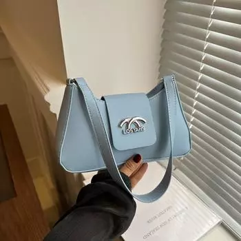 Французский нишевый дизайн текстурированная сумка подмышкой 2024 весна новая однотонная сумка через плечо косая сумка прилив чёрный