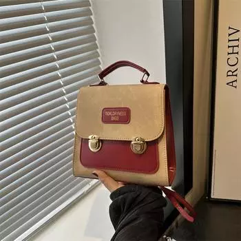 Французский нишевый рюкзак женский ретро модный женский рюкзак персонализированный рюкзак для отдыха иностранная текстура женская сумка синий