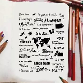 Французский прозрачный силиконовый штамп для DIY дня рождения свадьбы приглашения открытки скрапбукинг бумага искусство ремесла журнал принадлежности