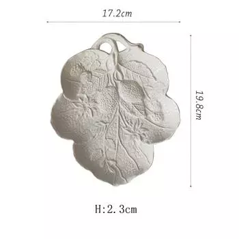 Французский рельефный керамический обеденный набор тарелок Европейская западная кухня Ретро-резьба Ремесло Десертная тарелка Настольные фруктовые подносы Декоративные