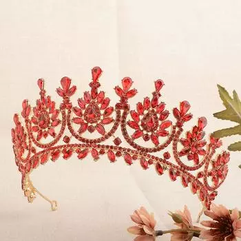 Французский ретро-дворцовый стиль сплав горный хрусталь свадебный банкет головной убор корона свадебные украшения аксессуары для волос