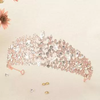Французский ретро дворец сплав горный хрусталь свадебное платье банкетный головной убор корона свадебные украшения аксессуары для волос новый стиль