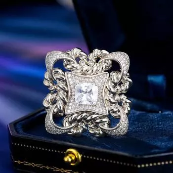 Французский ретро-стиль придворного стиля, аксессуары для одежды, пальто, аксессуары для пальто, фиксированная булавка, инкрустированная медью, цирконий, брошь высокого класса