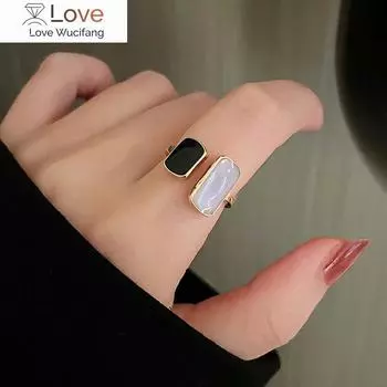 Французский стиль элитного дизайна геометрическое фиолетовое кристаллическое кольцо для женщин изысканное высококачественное обручальное кольцо Tremperament подарок зелёный