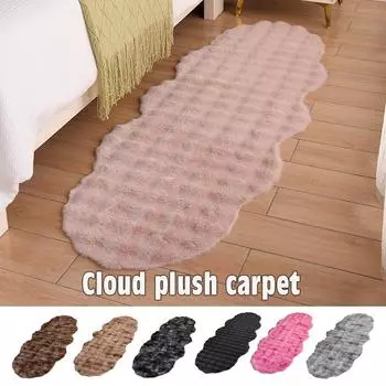 Французский стиль Bubble Velvet шерстяной ковер у кровати Мягкий искусственный меховой коврик для пола Эстетические ковры для гостиной Декор для спальни Пушистые ковры 60x90cm