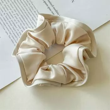 Французский стиль Ins большой ободок для волос с веревкой модная атласная толстая петля для кишечника резинка корейские украшения для волос аксессуары бежевый