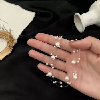 Французский стиль, легкий, роскошный, элегантный, нишевый дизайн, многослойное ожерелье с подвеской, женские милые ювелирные изделия, аксессуары, подарок