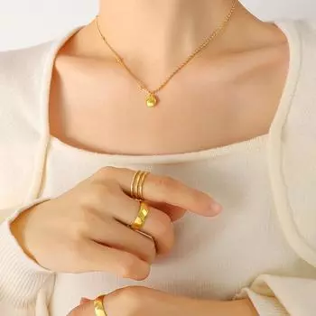 Французский стиль, легкий роскошный дизайн, модное ожерелье, нишевая счастливая золотая бобовая змеиная костяная круглая цепочка с бусинами